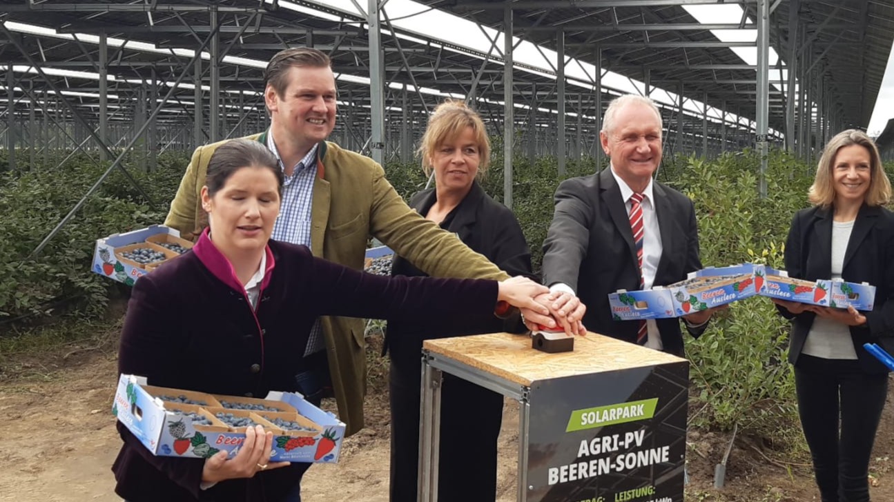 Offizielle Inbetriebnahme der Agri-PV-Anblage in Liesborn